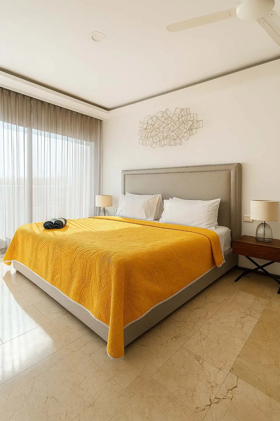 This comfortable and cozy king-size bed awaits you for the best moments of rest.