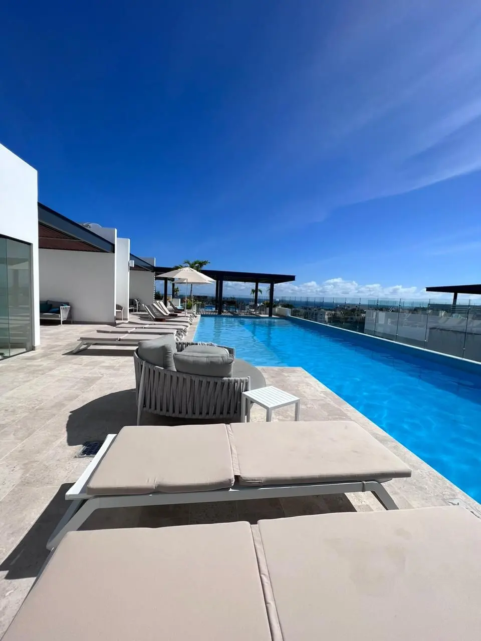 The heated rooftop pool boasts one of the best views in the city.