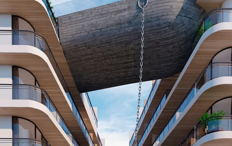 Alberca en forma de barco / POOL WITH SHAPE OF BOAT
