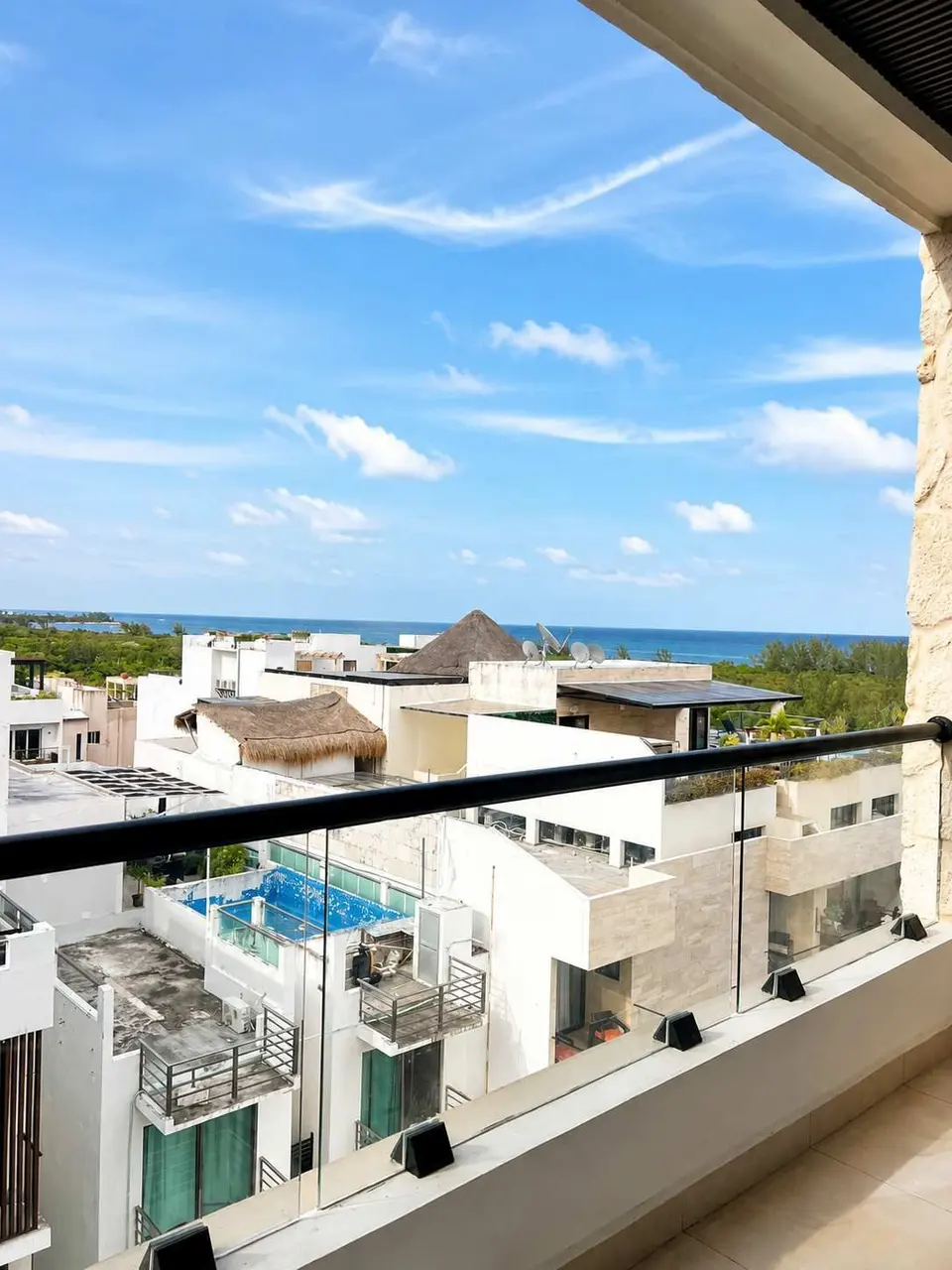 From the balcony and from the bed you can see the sea