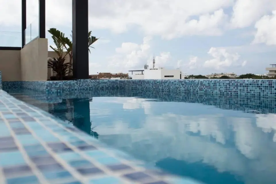 From the rooftop pool you can enjoy one of the best views of Playa del Carmen