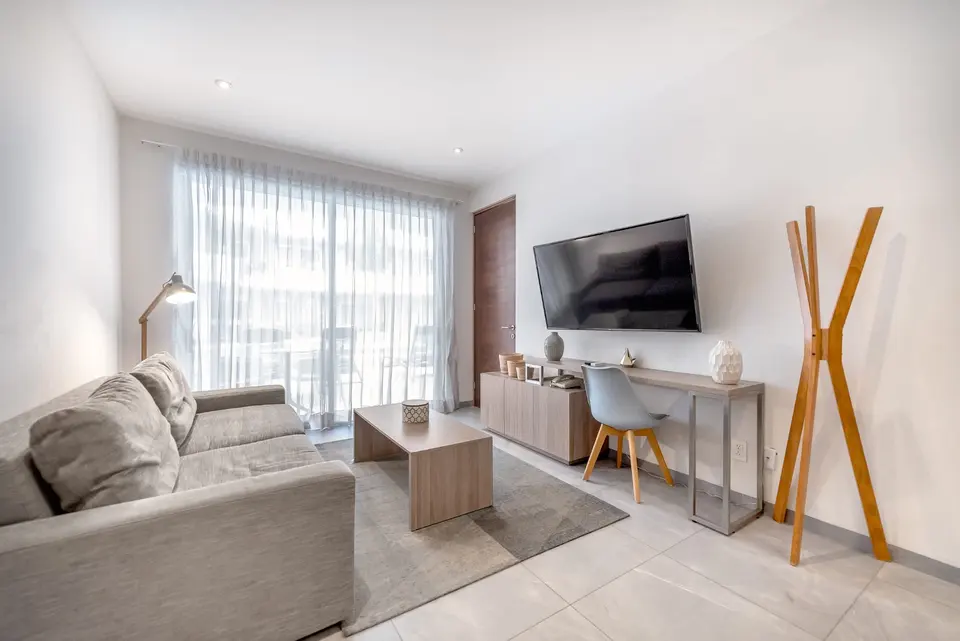 Modern living area - perfect for socializing.