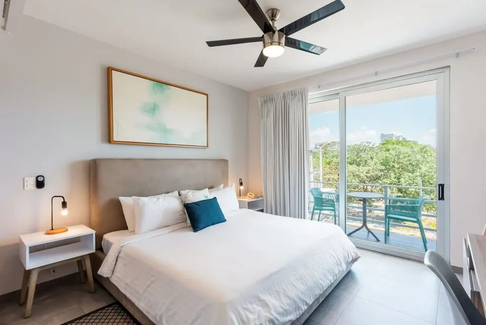 Bright & airy bedroom. Enjoy a restful night's sleep in this comfortable room.