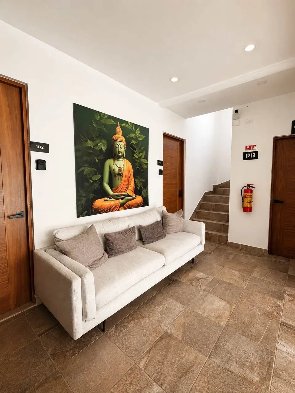 A calm lobby for a smooth arrival.