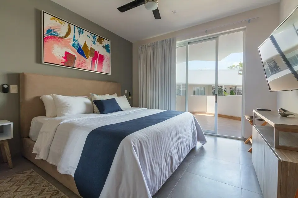 Comfortable bedroom; perfect for a good night's sleep.