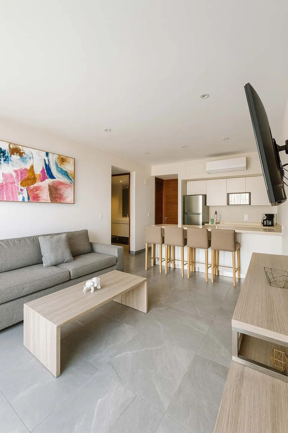 Living room with sofa bed