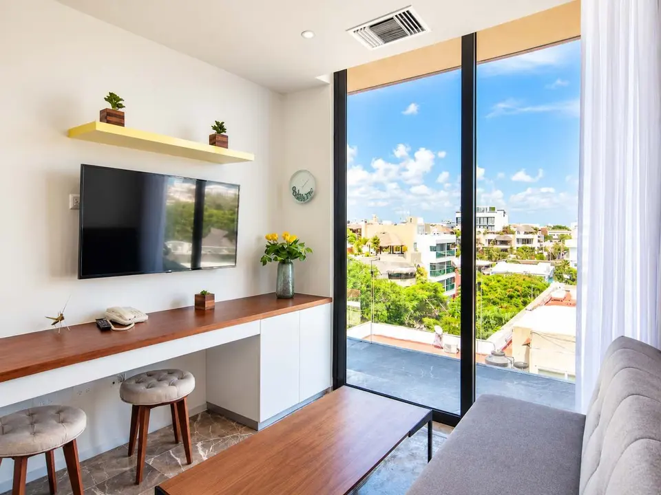 Within the apartment you also have a space to work if you wish.