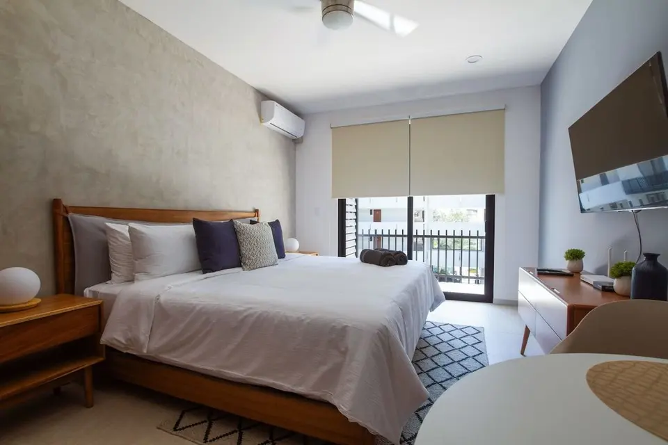 Cozy resting area with modern design and natural light.